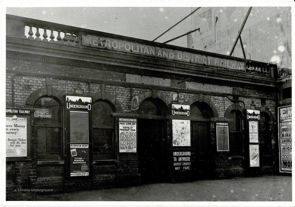 St. Mary's Whitechapel station : official London Underground photo c.1916