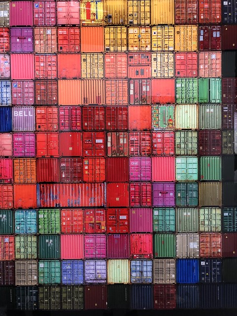 Containers everywhere, seen in photo exhibition UNSEEN, Amsterdam