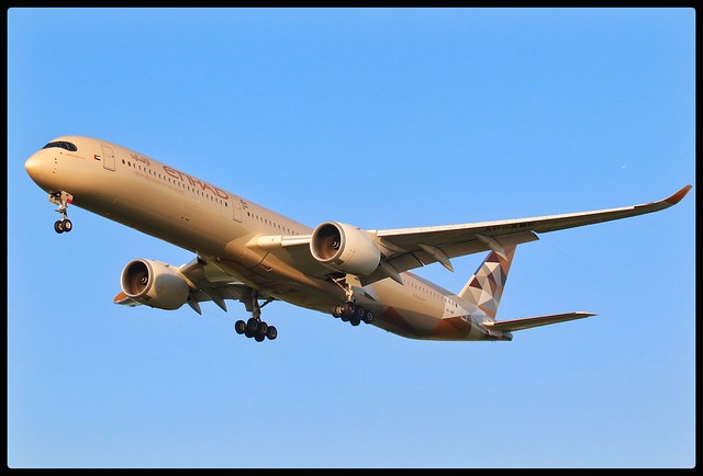 Etihad Airways Airbus A350-1000XWB A6-XWF at Heathrow Airport