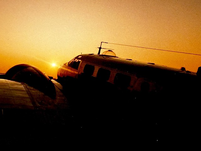 Airplane at  Sunset