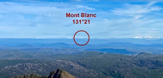 Le Mont Blanc distant de 1 127 km !!!