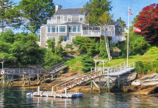 A Typical Home overlooking the Harbor, Boothbay Maine
