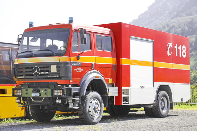 Mercedes SK Feuerwehr Biasca in Biasca TI 11.9.2023 3209