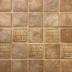 Bathroom tiles at Hilmar Cheese Company Visitor Center Hilmar, California