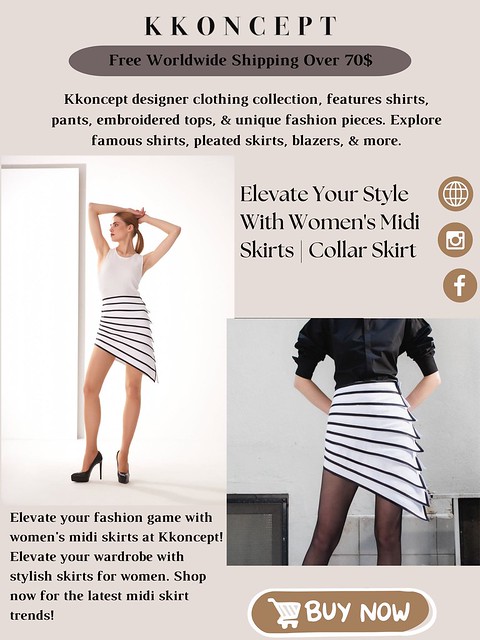 Elevate Your Style With Women's Midi Skirts | Collar Skirt