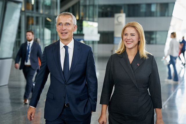 27.09.2023. Ministru prezidente Evika Siliņa tiekas ar NATO ģenerālsekretāru Jensu Stoltenbergu Briselē.