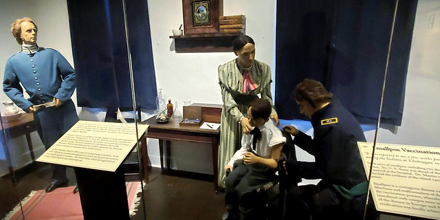 19th-century smallpox vaccination life-size diorama