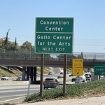 Convention Center & Gallo Center for the Arts sign off CA-99 Modesto, California
