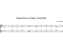 Single Chant in G Major, 19.09.2023