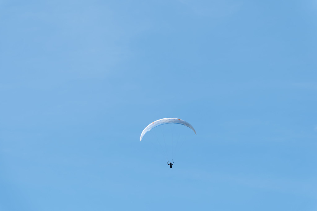 Paragliders seen over Rushop Edge during descent from Mam Tor-8