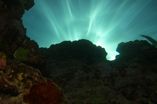 underwater sunrise