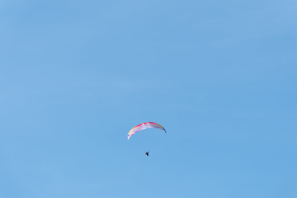 Paragliders seen over Rushop Edge during descent from Mam Tor-12