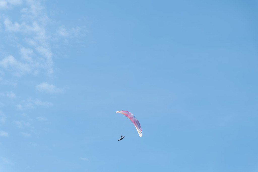 Paragliders seen over Rushop Edge during descent from Mam Tor-9