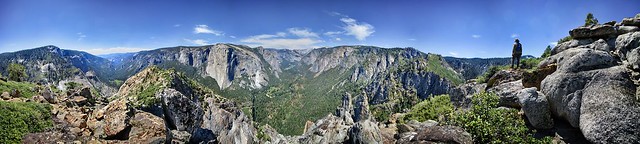 Higher Cathedral Rock Panorama of Yosemite Valley