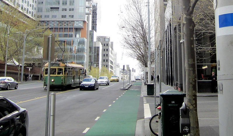 City Circle tram in La Trobe Street, 2013