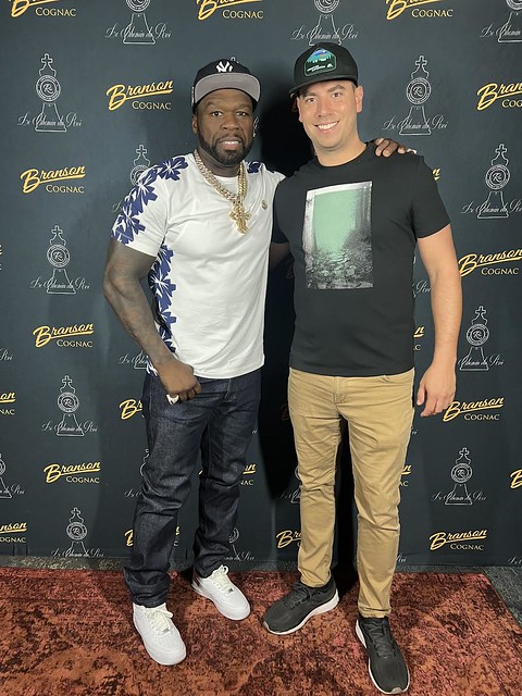 At an event with Hip Hop artist 50 Cent.