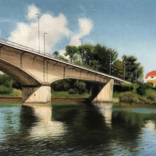 Puente Pedro de Valdivia | 20x25cm | Óleo sobre tabla | 2023