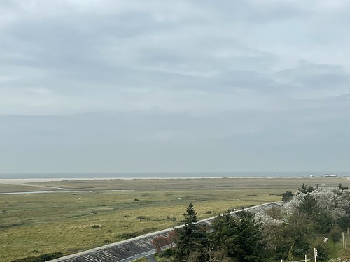 Blick vom Erlebnishaus auf den Strand von St. Peter-Ording