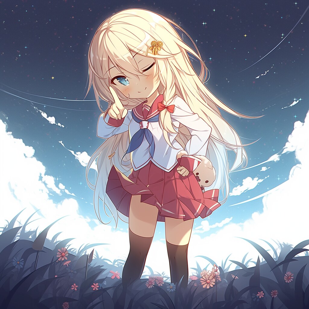 A cute girl with a white rabbit on Mid-Autumn Festival night sits on the grass