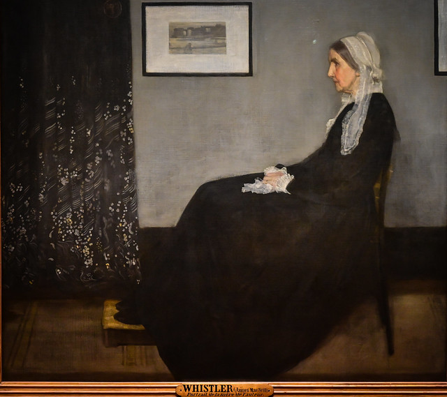 James McNeill Whistler - Arrangement in Grey and Black: Portrait of the Artist's Mother (Anna Whistler) 1871 at Philadelphia Museum of Art - Philadelphia PA (On loan from Musee d'Orsay Paris France)