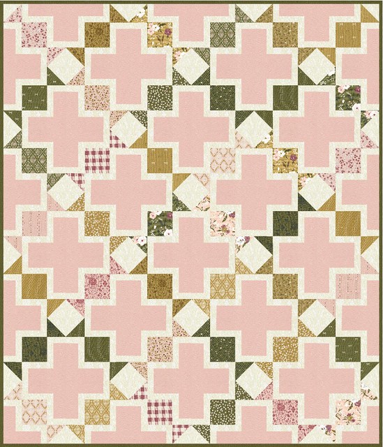 The Tabitha Quilt in Evermore. The Tabitha Quilt Pattern is a layer cake, fat eighth, or fat quarter friendly pattern that is perfect for beginners.