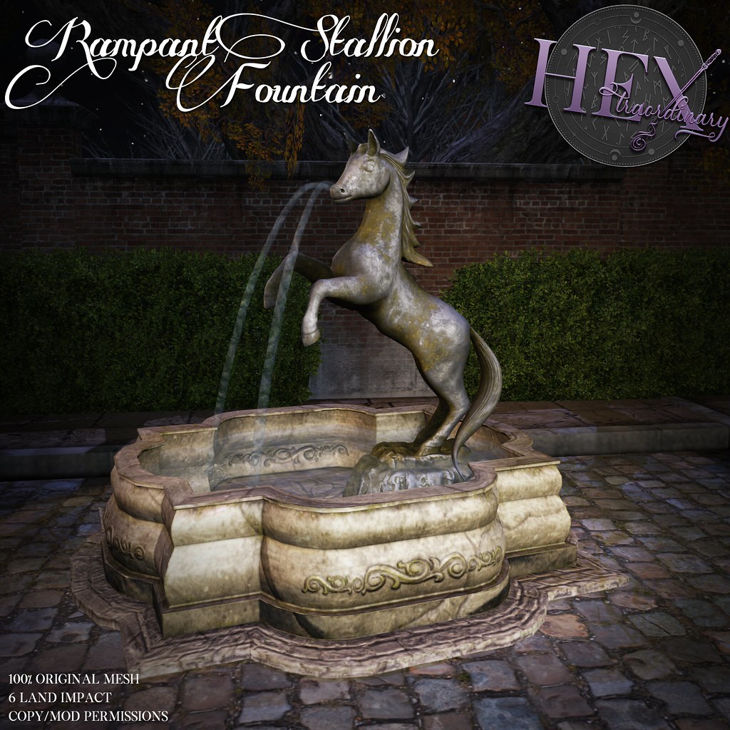 HEXtraordinary – Rampant Stallion Fountain – 4th Annual Dog & Pony Show Shopping Event