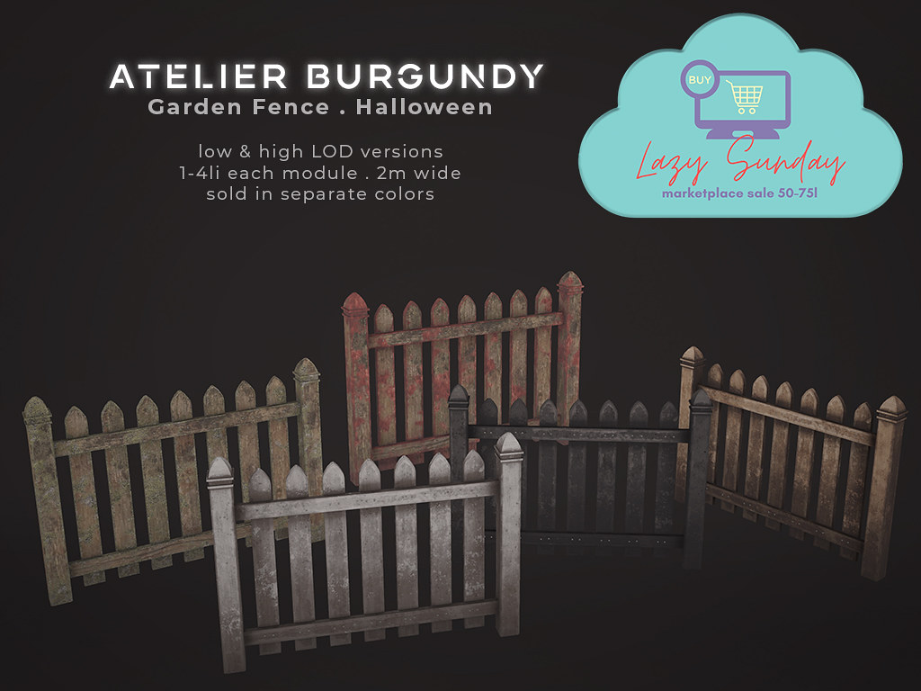 Atelier Burgundy . Garden Fence Halloween Lazy Sunday