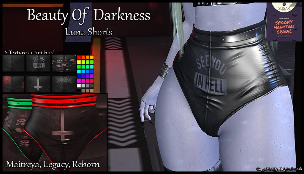 BoD Luna shorts, Sugar Spooky Mainstore Crawl 2023 + Give away!