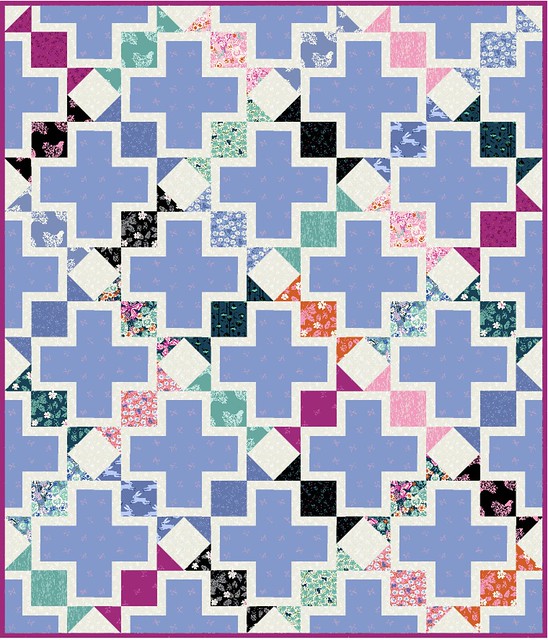 The Tabitha Quilt in Backyard. The Tabitha Quilt Pattern is a layer cake, fat eighth, or fat quarter friendly pattern that is perfect for beginners.