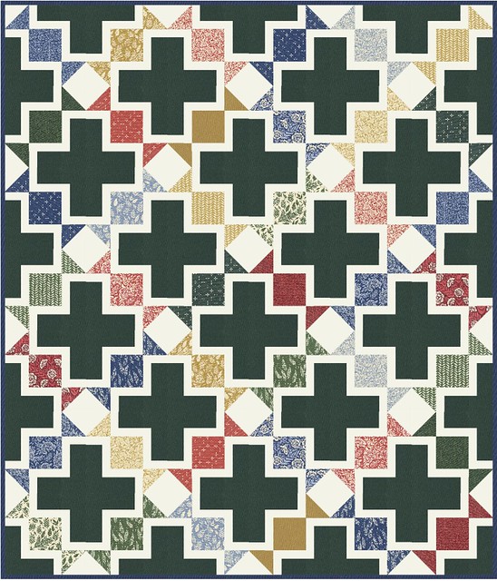 The Tabitha Quilt in Flower Press. The Tabitha Quilt Pattern is a layer cake, fat eighth, or fat quarter friendly pattern that is perfect for beginners.