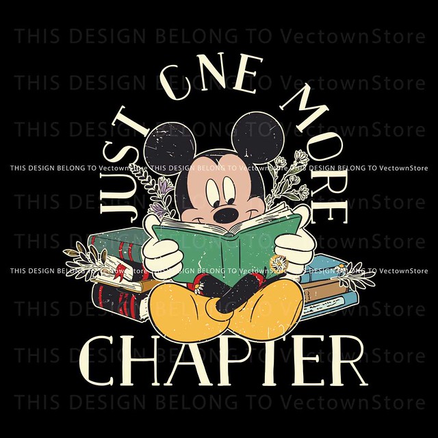 Just One More Chapter Mickey Mouse SVG File For Cricut