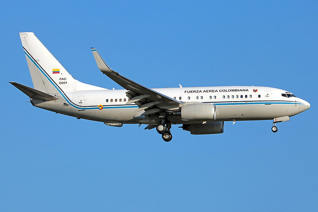 UN Week 2023: FAC0001 | Boeing 737-74V (BBJ) | Fuerza Aerea Colombiana (Colombian Air Force)