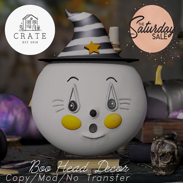 crate Boo Head Decor for The Saturday Sale!
