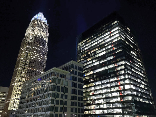 Bank of America Tower at night - Charlotte, NC