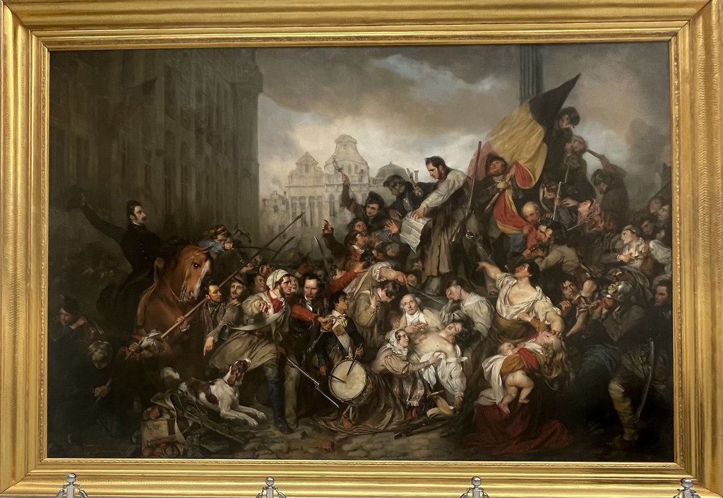 Tafereel van de Septemberdagen 1830 op de Grote Markt te Brussel