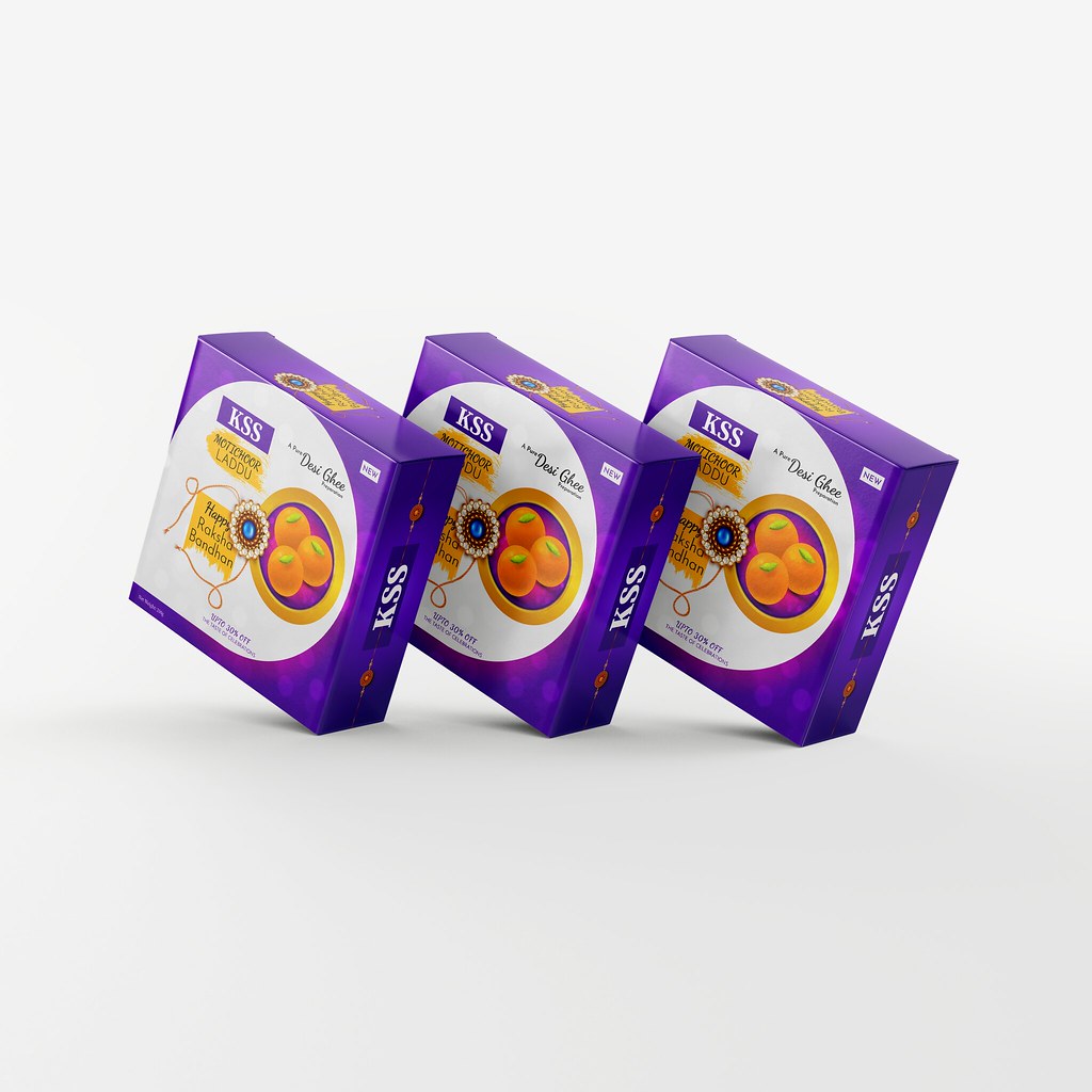 Besan Laddu Packet - Box Design Template - Product Packaging