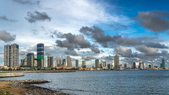 Colombo Cityscape view from Portcity Colombo Beach