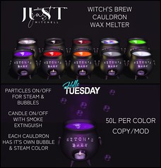 Hello Tuesday - Witch's Brew Cauldron Wax Melter $50L