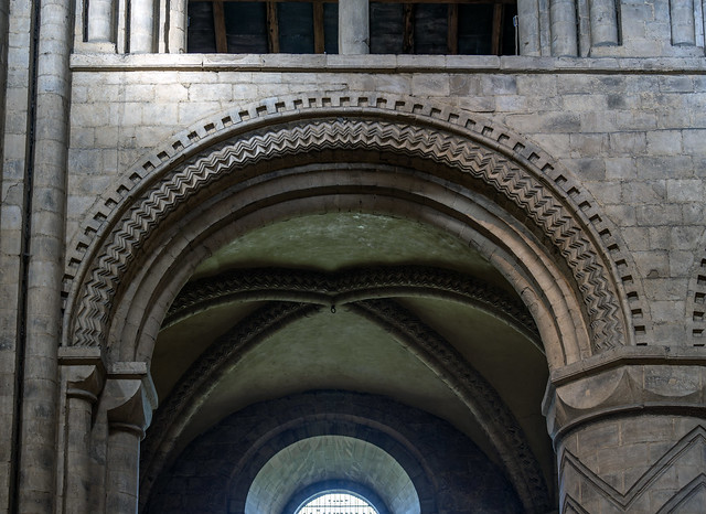 Durham Cathedral, nave arcade arch