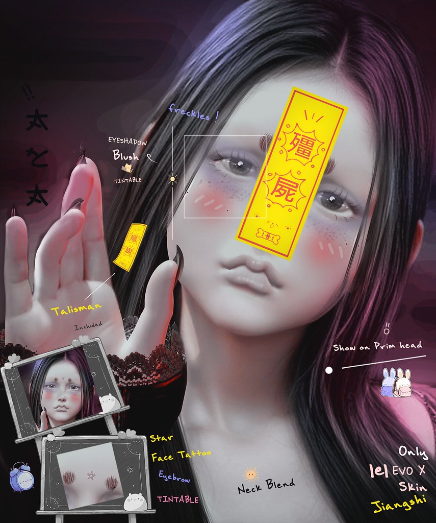 ❥❥ AYA SKINS ❥❥ New Release Head Skin "Jiangshi" for EVOX (HALLOWEEN EDITION)