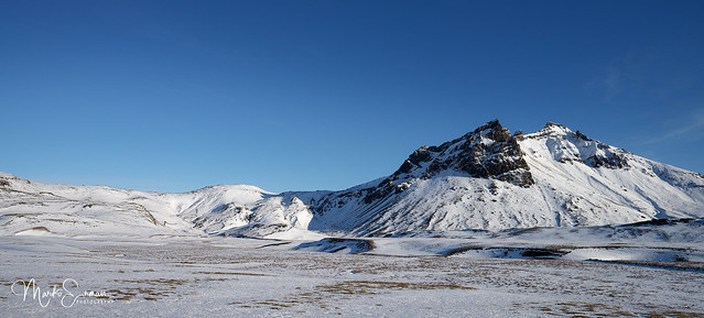 White mountains nearby Vík í Mýrdal