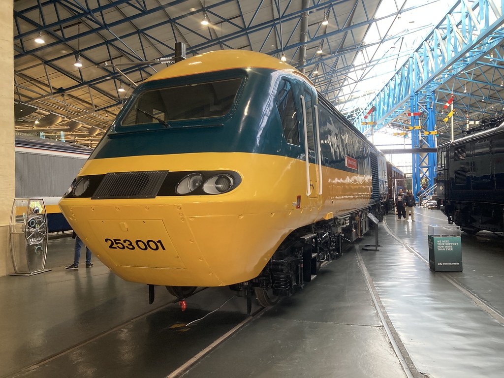 Power car from HST 253001 in the National Railway Museum, York