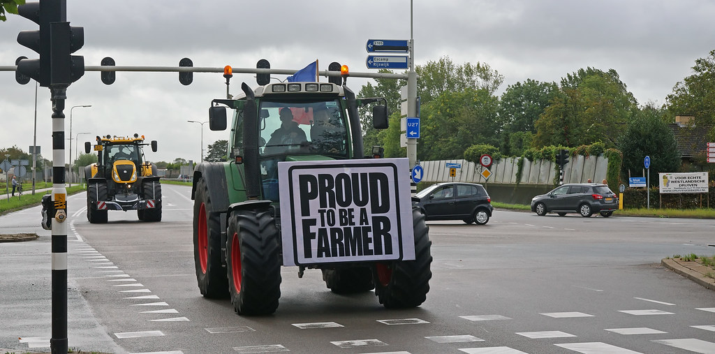 荷蘭農民於2019年時的抗議身影。圖片來源：kees torn／wikipedia（CC BY-SA 2.0）
