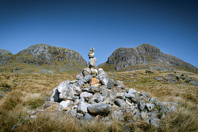 Balance Stones, Balanced Between Loft Crag And Harrison Stickle. The Lake District. Cumbria. 27/03/2023.