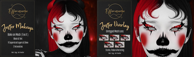 🔥GIVEAWAY🔥Effervescence - Jester Makeup & Overlay @The Dark Style Fair