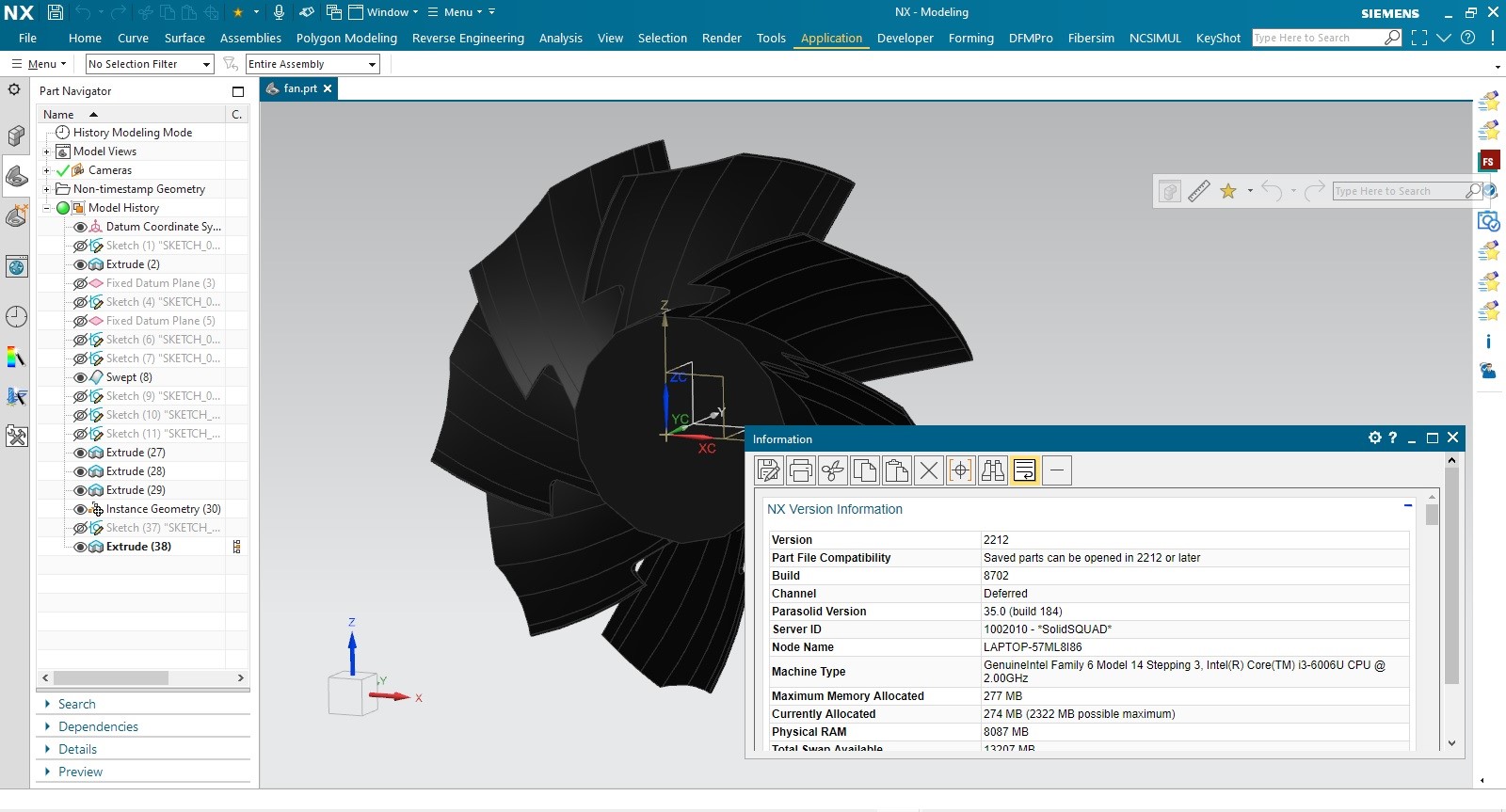 Working with Siemens NX 2212 Build 8702 full license