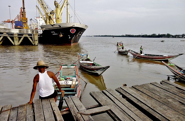MYANMAR, Burma - in Yangon, am alten Hafen,  21680