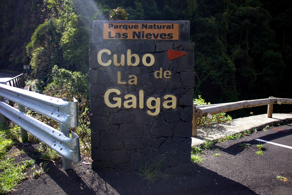 Inicio del sendero Cubo de la galga en La Palma