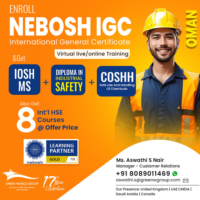 Creating Awareness for Safety and Making Safer Oman - NEbosh Course in Oman