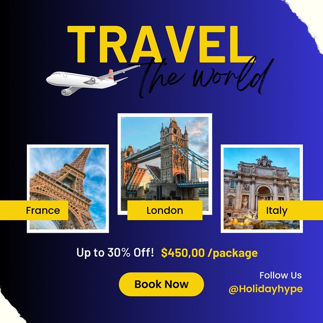 International tour package- upto 30% off